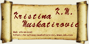 Kristina Muškatirović vizit kartica
